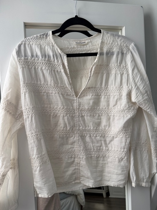 Roller Rabbit Tops - Roller Rabbit White Embroidered Cotton Top